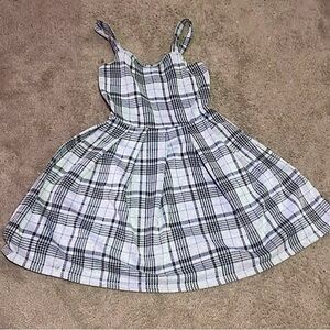 A plaid mini dress